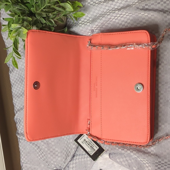 FLASH SALE! - NWT Badgley Mischka Orange Quilted Crossbody Bag - Picture 6 of 10